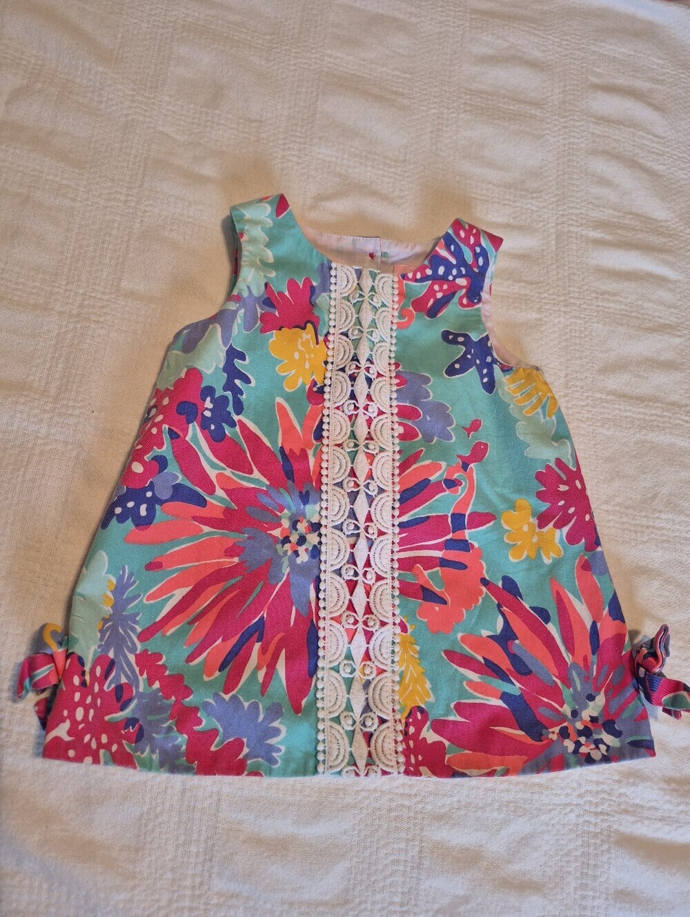 Lilly Pulitzer girls size 6-12 months Trippin & Sippin Shift VGUC